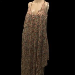 Women’s Sundress Maxi High Low asymmetrical floral flowers tank camisole skirt